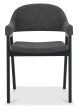 Camden Weathered Oak 6-8 Seater Table & 6 Side & 2 Arm Chairs in Dark Grey Fabric by Bentley Designs | Style Our Home