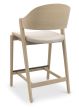 Vega Scandi Oak Bar Stool - Ivory Bonded Leather (Single) by Bentley Designs | Style Our Home