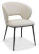 Luca - Ivory Faux Leather Chair with Matt Black Legs (Pair) by Bentley Designs | Style Our Home