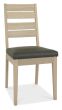 Oakham Scandi Oak Chair - Dark Grey Bonded Leather (Pair) - Style Our Home