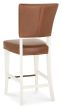 Belgrave Ivory Bar Stool - Rustic Tan Faux Leather (Pair) by Bentley Designs | Style Our Home