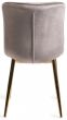 Rothko Upholstered Grey Velvet Chair with Matt Gold Plated Legs (Pair) - Style Our Home