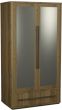 Vega Knotty Oak & Weathered Oak Double Wardrobe by Bentley Designs | Style Our Home