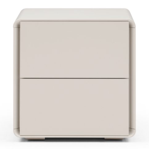 Kota Bedside Table - Matte Beige by Tommy Franks | Style Our Home