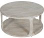 Beadnell Solid Carved Wooden Coffee Table in Whitewash Finish by Libra | Style Our Home