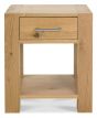 Turin Light Oak Lamp Table with Drawer - Style our Home