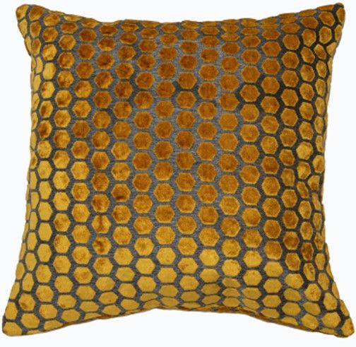 Large Hex Cut Velvet Gold by Malini | Style Our Home