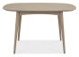 Dansk Scandi Oak 4 Seater Dining Table & 4 Mondrian Grey Velvet Fabric Chairs with Sand Black Powder Coated Legs - Style Our Home