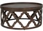 Kielder Solid Carved Wooden Coffee Table in Dark Brown by Libra | Style Our Home