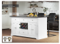 White Kitchen Island With Black Granite Top By Baumhaus Furniture | Style Our Home