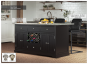 Black Kitchen Island With Grey Granite Worktop By Baumhaus Furniture | Style Our Home