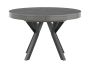 Rondo Extendable Round Dining Table with Grey Legs - Charcoal Ceramic