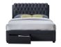 Valentino Charcoal Double Bed