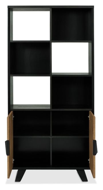 Emerson Rustic Oak & Peppercorn Display Cabinet by Bentley Designs | Style Our Home
