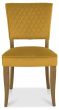 Logan Rustic Oak Upholstered Chair - Mustard Velvet Fabric (Pair) by Bentley Designs | Style Our Home