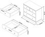 Ashby White 2+2 Drawer Chest