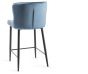 Cezanne - Petrol Blue Velvet Fabric Bar Stool with Black Legs (Pair)