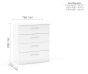 Lynx White 4 Drawer Chest