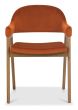 Camden Rustic Oak 4-6 Seater Table & 4 Arm Chairs in Rust Velvet by Bentley Designs | Style Our Home