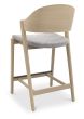 Vega Scandi Oak Bar Stool - Grey Fabric (Single) by Bentley Designs | Style Our Home