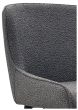 Rubens - Grey Boucle Fabric Bar Stool with Black Legs (Pair)