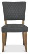 Logan Rustic Oak Upholstered Chair - Dark Grey Fabric (Pair) by Bentley Designs | Style Our Home