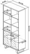 Emerson Weathered Oak & Peppercorn Display Cabinet by Bentley Designs | Style Our Home