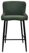 Rubens - Green Boucle Fabric Bar Stool with Black Legs (Pair)