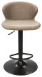 Rosso - Stone Vintage Faux Leather Gas Lift Swivel Barstool with Black Base (Single)