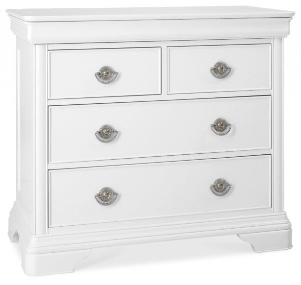 Chantilly White 2+2 Drawer Chest - Style Our Home