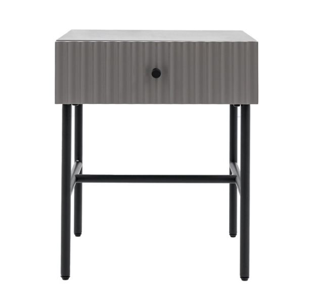 Halton 1 Drawer Bedside Grey By Gallery Living | Style Our Home