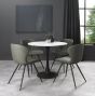 Arlo - Olive Vintage Faux Leather Chair with Black Legs (Pair)