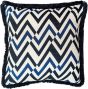 Zig Zag Emb With Fringe- Navy by Malini | Style Our Home