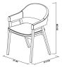 Camden Weathered Oak & Peppercorn 6-8 Seater Table & 6 Arm Chairs in Dark Grey Fabric by Bentley Designs | Style Our Home