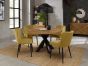 Ellipse Rustic Oak 4 Seat Circular Dining Table by Bentley Designs | Style Our Home

