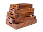 Set of 5 Vintage Wooden Serving Trays - Lavender