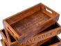 Set of 5 Vintage Wooden Serving Trays - Lavender