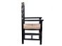 Black Lyre Bird Design Wooden Arm Chair