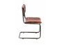 Metal Frame Chair with Padded Brown Seat