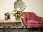 Shelby Cocktail Chair - Chenille Berry
