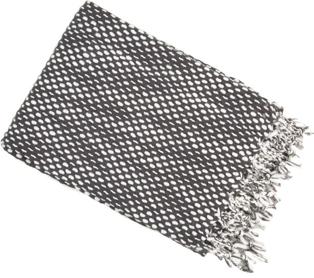 Raindrop Effect Throw Ivory/Slate by Malini | Style Our Home