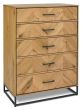 Riva Rustic Oak 5 Drawer Tall Chest | Style Our Home