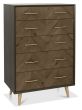 Sienna Fumed Oak & Peppercorn 5 Drawer Chest by Bentley Designs | Style Our Home