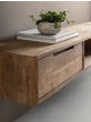 Bliss No.1 Small Hanging TV Stand, 2 Drawers, Open Rack
