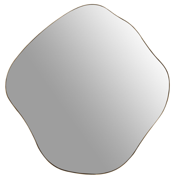 Organic Metal Framed Mirror Aged Champagne Finish Medium 77x81cm by Libra Designs | Style Our Home