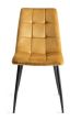 Upholstered Mustard Velvet Chair with Black Frame (Pair)