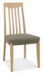 Bergen Oak 4-6 Seater Table & 4 Slat Back Chairs in Black Gold Fabric by Bentley Designs | Style Our Home