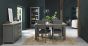 Oakham Dark Grey & Scandi 4-6 Seater Table & 4 Dark Grey Chairs in Dark Grey Bonded Leather by Bentley Designs | Style Our Home