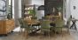 Logan Rustic Oak Upholstered Chair - Cedar Velvet Fabric (Pair) by Bentley Designs | Style Our Home