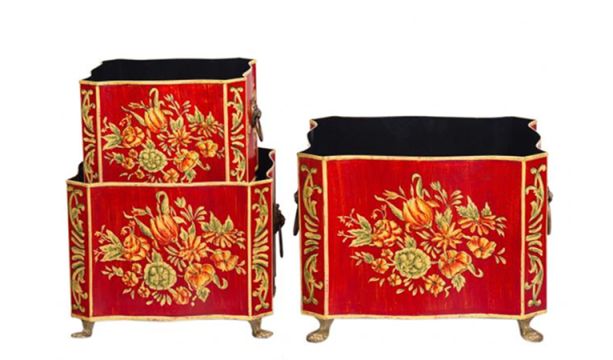 Red Floral Design Nest of 3 Boxes by Quirky Barn | Style Our Home